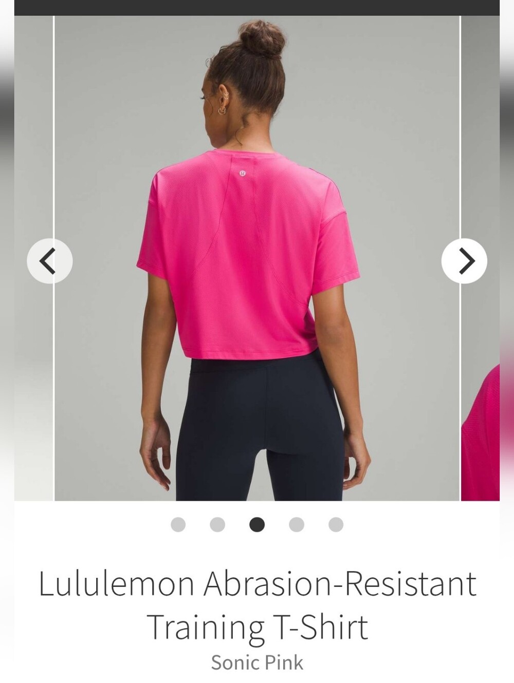 lululemon athletica Women's Abrasion-Resistant Training Crop Tee - Pink